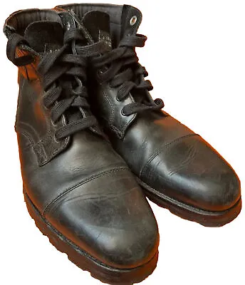 G-STAR RAW Boots Black Leather Michelin Sole Men’s 12 Model GS11034/200 • $29