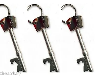 (3) THREE Metal KEY Style Bottle Opener Key Ring Keychain Bar Tool BEER SODA POP • $7.88