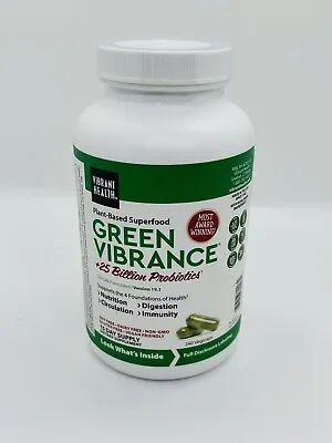$34.50 • Buy Vibrant Health, Green Vibrance, Vegan Superfood Pills, 240 Caps 5/2024 Digestion