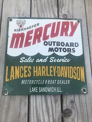 Kiekhaefer Mercury & Lances Harley-Davidson Original Dealer Sign • $475