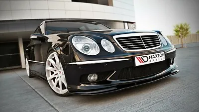 Front Diffuser Diffusor Maxton Design Gloss Black For Mercedes E W211 Amg Pre-FL • $245.40