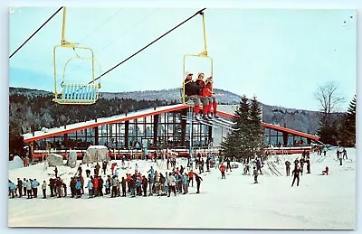 POSTCARD Mt Snow Vermont Savio Tele-Car Chair Lift Snow Skiing  • $8.46