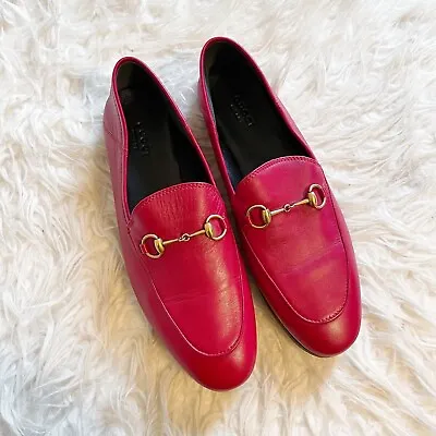 $650 • Buy Gucci Brixton Red Leather Horsebit Convertible Loafer Size 39.5