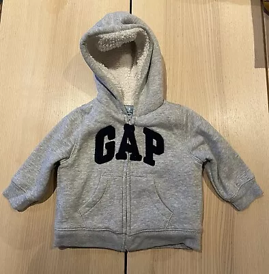 Baby GAP Hoodie - Grey - 6 To 12 Months • £10
