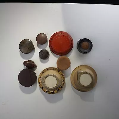 $15 • Buy Genuine Vacuum Tube Radio TV Knobs LOT Bakelite Plastic Metal AS IS 10pc KL02