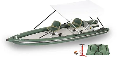 Sea Eagle FSK16 2-Person Swivel Seat Canopy Pkg Fish Skiff Inflatable Boat • $2299