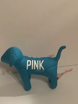 Victoria's Secret Blue Stuffed Dog 8  Collectible  1986 PINK  • $13.50