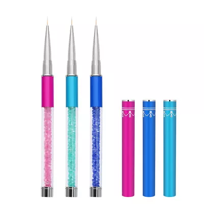 Frcolor 3PCS Nail Stripe Brush Nail Art Brush Pen Nail Polish Liner Detail • $8.59