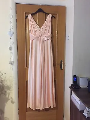 £28 • Buy New Debenhams Size 10 Pink Maxi Evening Party Prom Bridesmaid Dress Grecian