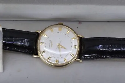 Vintage Longines Manual Wind 14k Gold Case Men's 34mm Dress Watch • $669