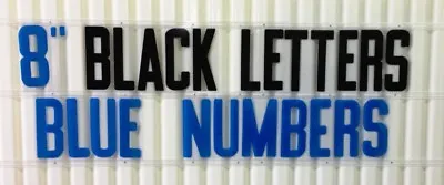 8 Inch Flexible Plastic Outdoor Marquee Sign Letters 300 Count Black Blue Color  • $89.98