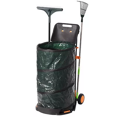 $119.49 • Buy Green Garden Leaf Collector Caddy With Hand Scoop Collapsible Trash Can