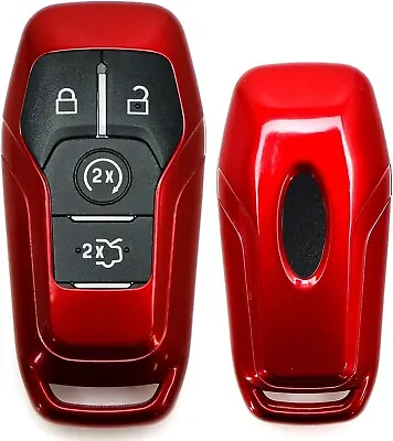 Brilliant Red Key Fob Shell Cover For Ford Lincoln Intelligent Access Smart Key • $12.59