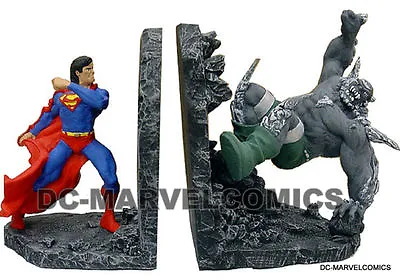 DC COMICS SUPERMAN Vs DOOMSDAY BOOKENDS/STATUE 1996 FACTORY NEW!! RARE By PAQUET • $549