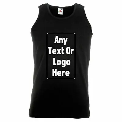 Personalised Custom Printed Valueweight Athletic Vest Sport Gym Summer Tank Tops • £13.39