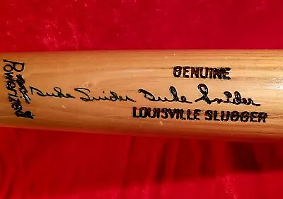 DUKE SNIDER Signed Hillerich Bradsby Bat Brooklyn LA Dodgers Team Vtg HOF  • $202.99