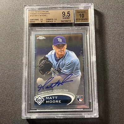 2012 Topps Chrome Matt Moore Auto/Autograph Rookie Card Graded BGS 9.5 Gem-Mint • $24.99