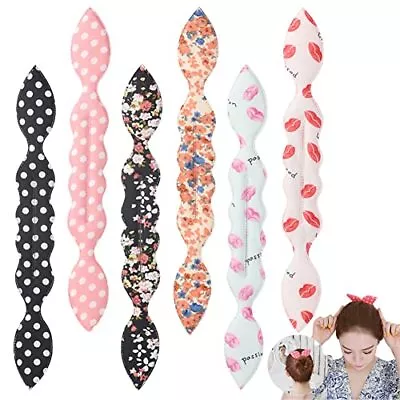 6pcs Magic Rabbit Ear Sponge Foam Donut Holder Twist Hair Styling Curl Bun Maker • $10.20