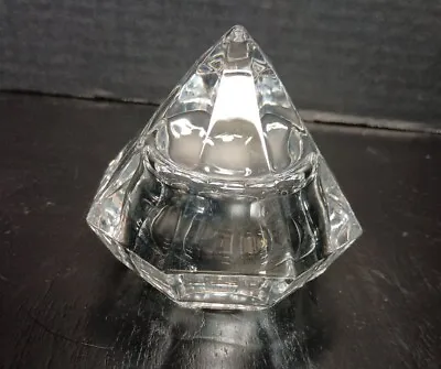 Vintage Diamond Shaped Cut Crystal Paperweight • $16