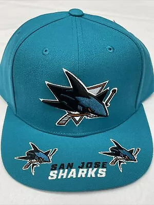 New Mitchell & Ness  Nhl Vintage Hat Trick San Jose Sharks Snapback  Cap Hat • $37.99