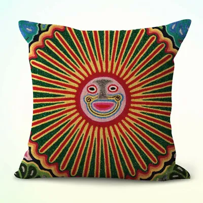  Mexican Huichol Yarn Painting Cushion Cover Pillowcase Sizes • $15.88