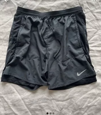 Nike 2 In 1 Running Shorts Black Size Small • £20