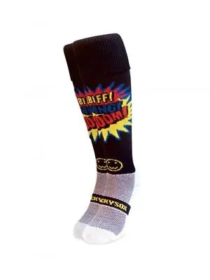 WackySox Biff Bang Boom Black Knee Length Sport Socks • £9.95