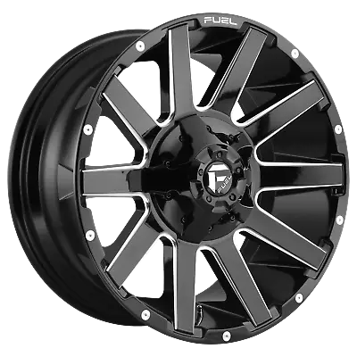 18x9 Fuel D615 CONTRA GLOSS BLACK MILLED Wheel 5x4.5/5x5 (1mm) • $376