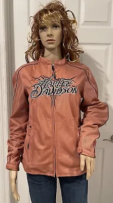 Harley-Davidson Women's Pink Mesh Motorcycle Riding Jacket Size L TALL NWOT • $135