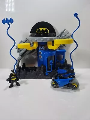 Imaginext Batman  Cave Playset With  Figure & Bike Vehicle Used • £18.99