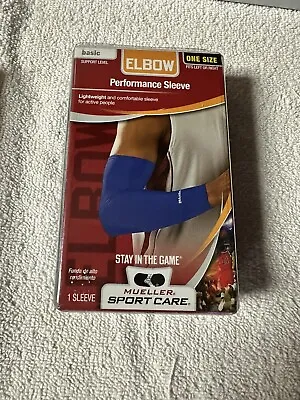 Mueller: Sport Care Elbow Performance Sleeve Blue One Size • $4