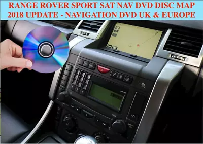 Range Rover Sport 2018 Sat Nav Dvd Disc Map Update - Navigation Dvd Uk & Eu • £19.99