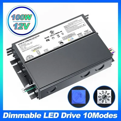 12V 100W Power Supply Indoor Outdoor Dimmable LED Driver Waterproof For LEDLight • $84.99