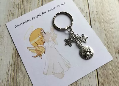 Guardian Angel Ornament For Mum To Be Pregnancy Charm Keyring - Baby Shower Gift • £4.30