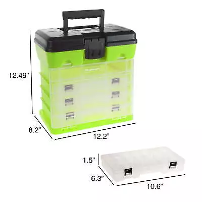 Storage And Tool Box-Durable Organizer Utility Box-4 Drawers With 19 • $27.16