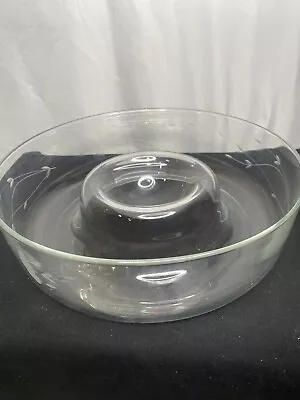 L@@k: Vintage Beautiful Etched Glass Chip & Dip Bowl. Great For Every Occasion • $14.99