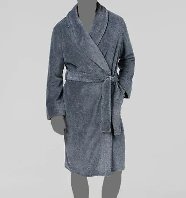 $70 Club Room Men's Blue Soft Plush Fleece Lounge Robe One Size • $19.98
