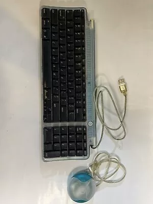 Vintage Macintosh Keyboard Puck Mouse Lot Blue M4848 M2452 • $80