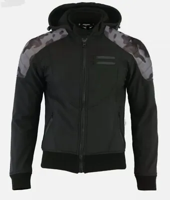Kevlar Lined Softshell Armoured Hoodies Motorcycle Riding Armored Jacket Hooded  • $138.99