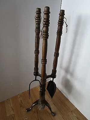 Vintage Cast Iron Fireplace Tools Set  Seymour Style Mid Century Modern Retro  • $129