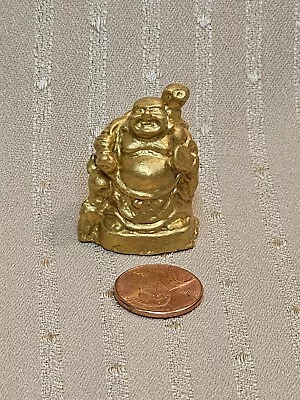 Miniature Gold Toned  Spiritual Journey  Buddha For Dollhouse Or Roombox  • $6.99