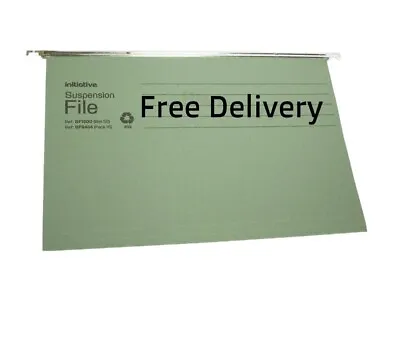 £6.99 • Buy Green Hanging Suspension Files Foolscap Or A4 Folders Tabs Insert Filing Storage