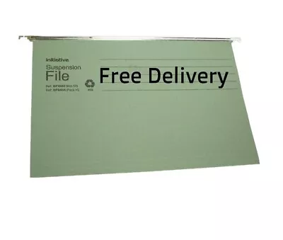 Green Hanging Suspension Files Foolscap Or A4 Folders Tabs Insert Filing Storage • £6.99