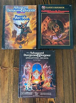 Advanced Dungeons & Dragons Player Handbooks - Set Of 3 • $75