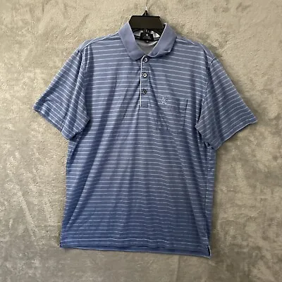 Mizuno The Open Polo Shirt Mens Large Blue Stripe Short Sleeve Collar Golf • $1.99