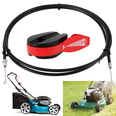 £9.99 • Buy Lawn Mower Throttle Cable With Control Switch 60inch Universal Mower Throttle Lc