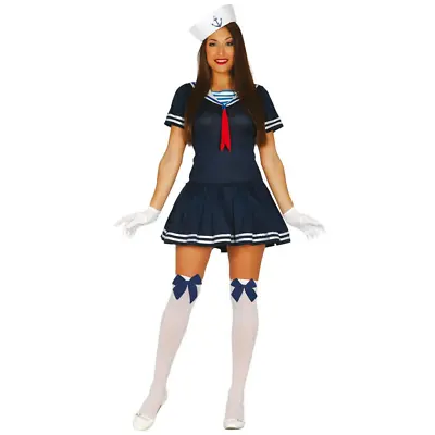 Sailor Girl Ladies Fancy Dress Navy Costume Outfit • £22.99