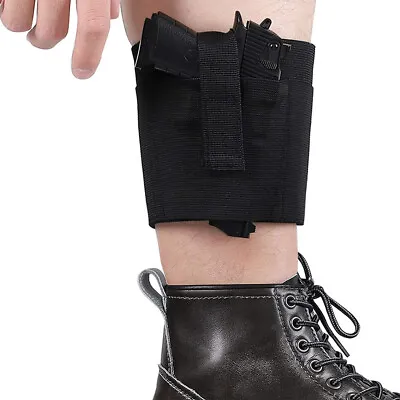 Concealed Carry Ankle Leg Gun Holster Ambidextrous Pistol Pouch Hook & Loop Band • $9.99