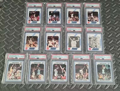 ULTIMATE SET Of (13) PSA 10 GEM MINT MICHAEL JORDAN UNC Collegiate ROOKIE CARDS • $2999