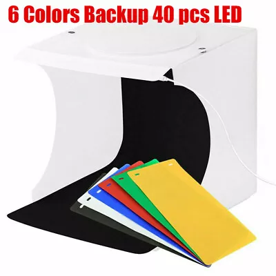 Photo Studio Light Box Mini Portable Kit With Studio Accessories LED Light Photo • $23.73